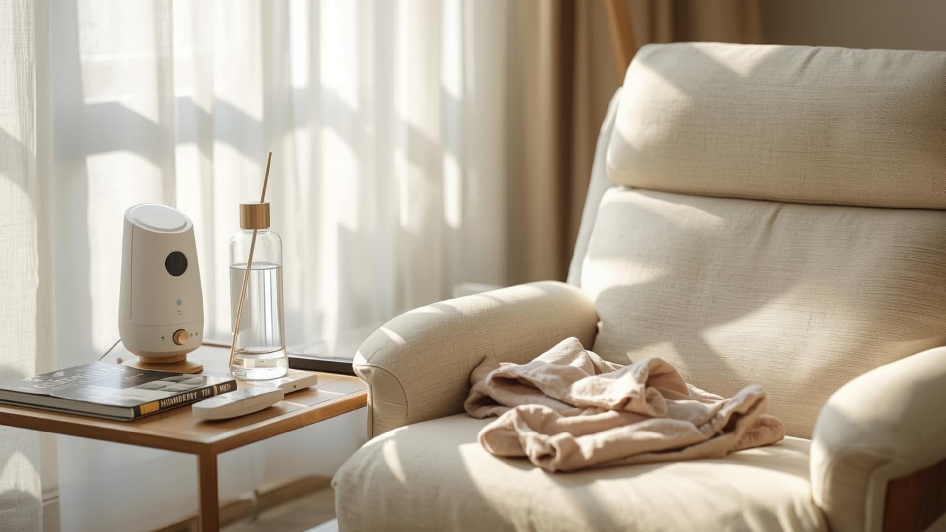 Cozy bedroom setting with pillows for recovery