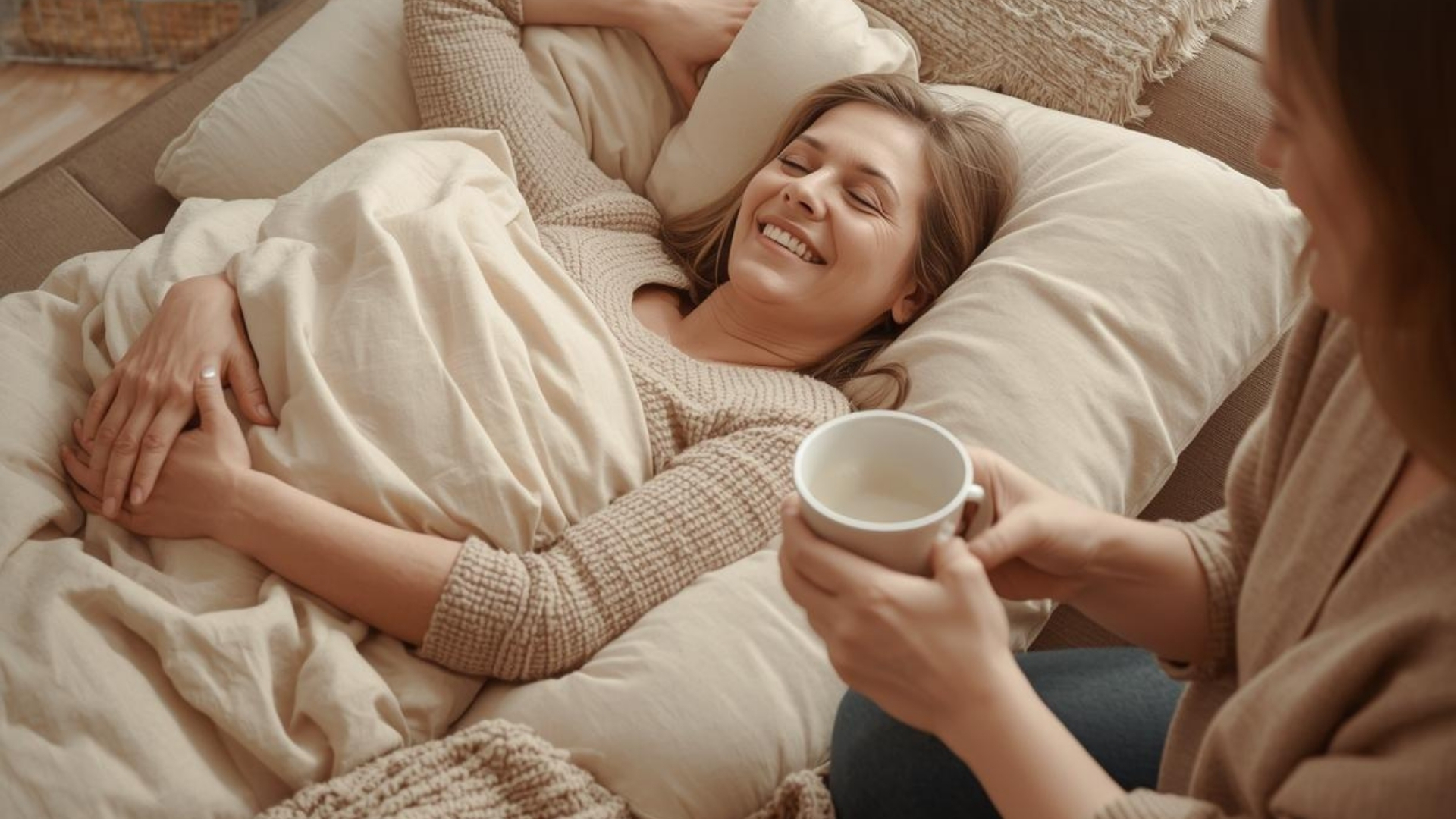 Woman looking peaceful and confident