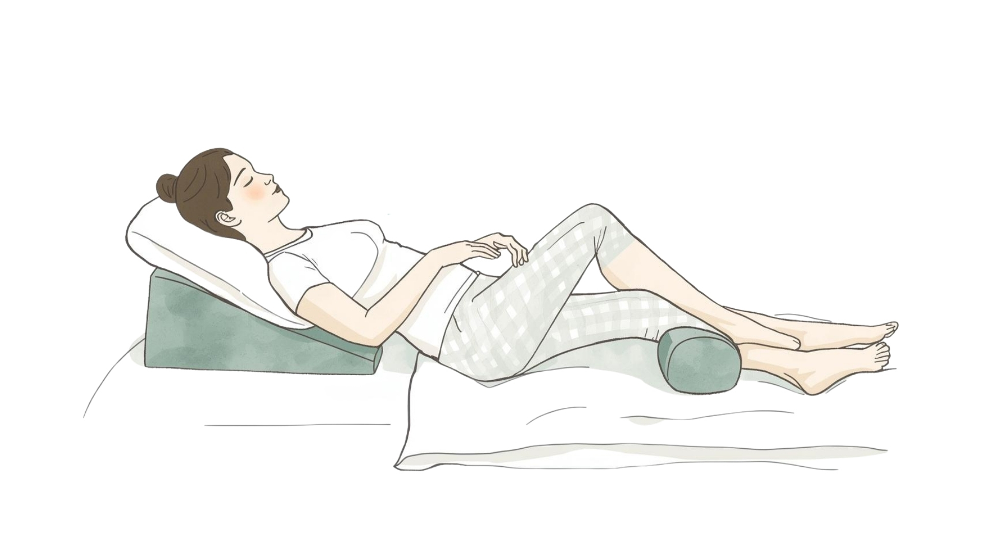 Woman stretching gently outdoors